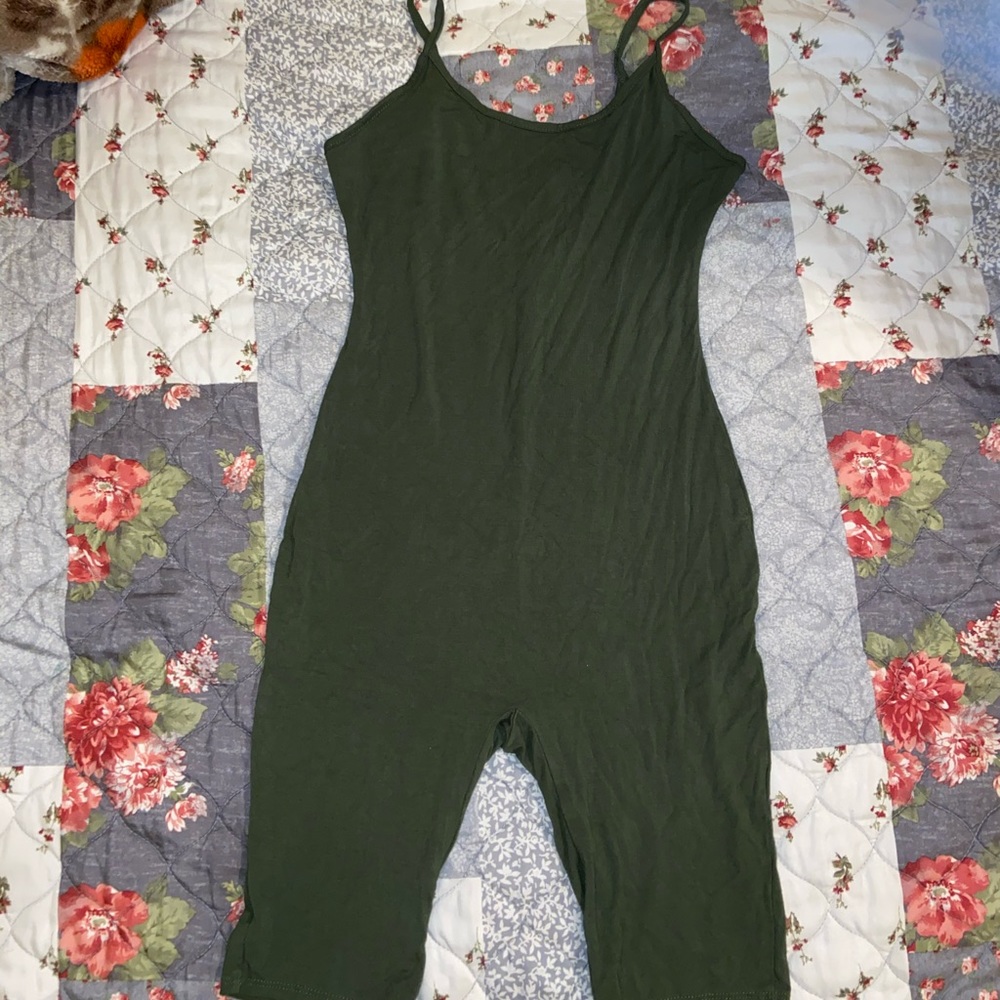 Olive green romper short